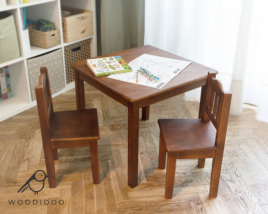 Childrens Wooden Table And Chair Set | LACQUERED WOOD