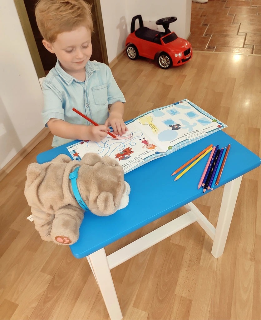 Ractangular table and chair set for child | COLOURFUL