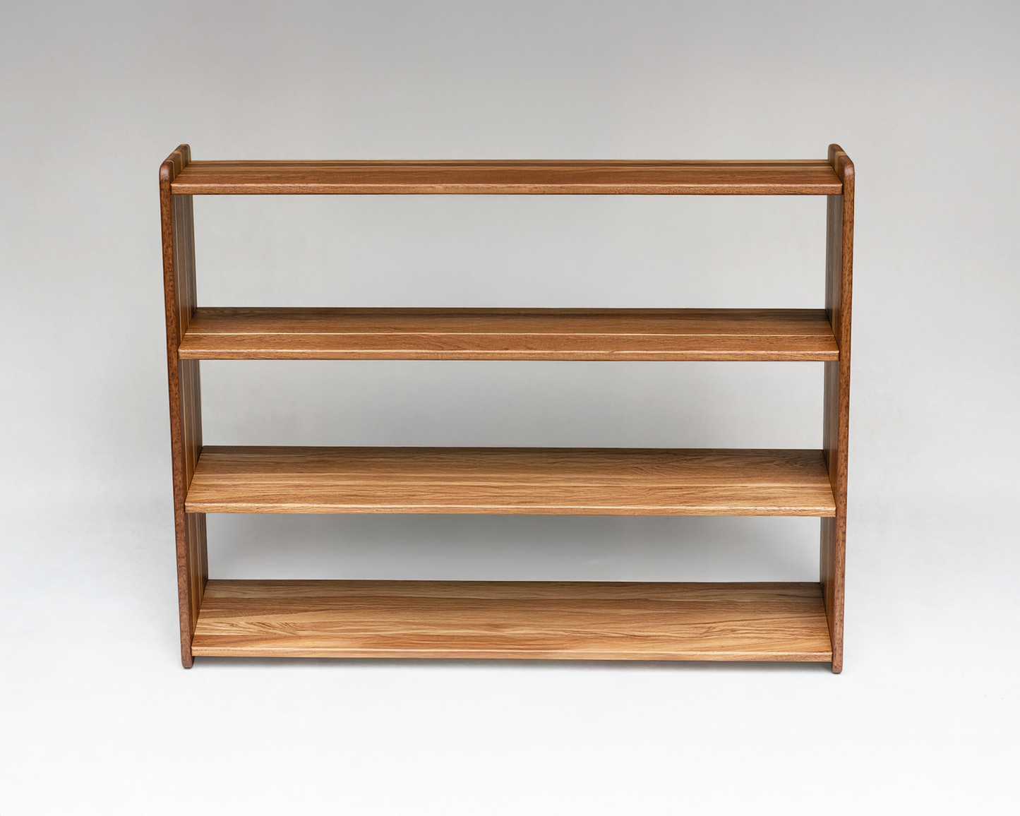 Oak Wood Standing Shelf with 4 Tiers