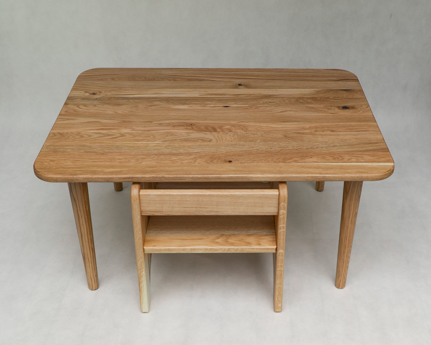 OAK Desk and Chair set for the smallest children with 1 or 2 chairs