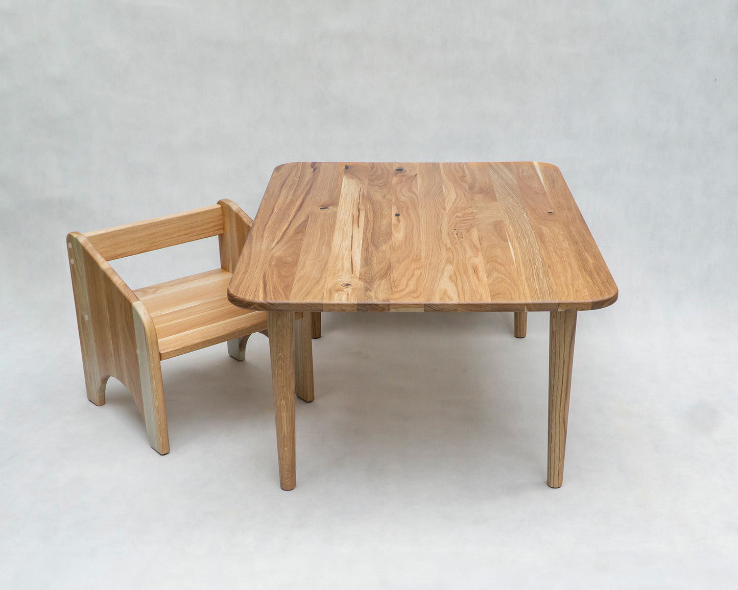 OAK Desk and Chair set for the smallest children with 1 or 2 chairs