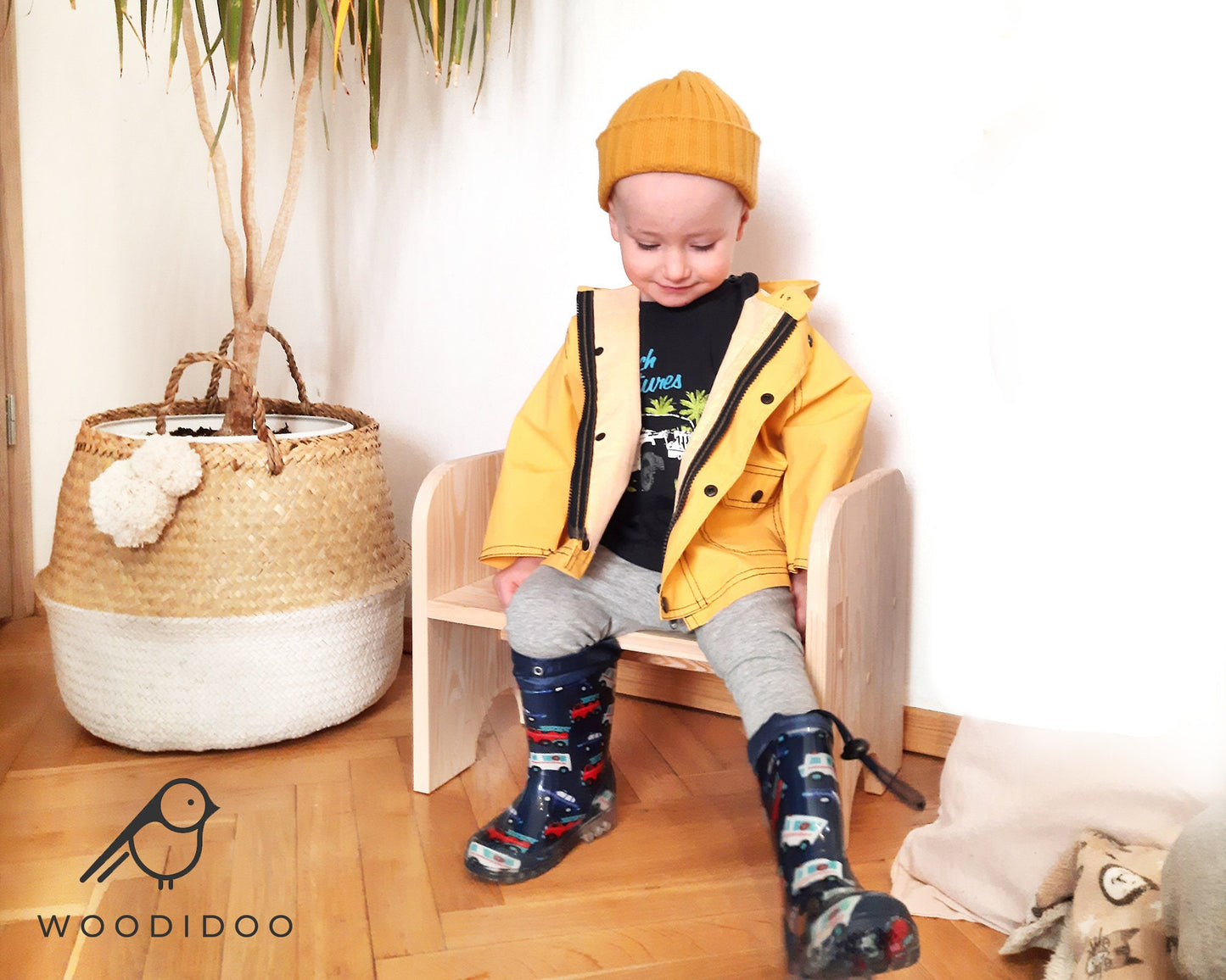 Wooden Bench for Toddlers