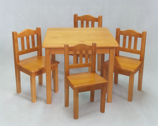 Childrens Wooden Table with 3 or 4 Chairs