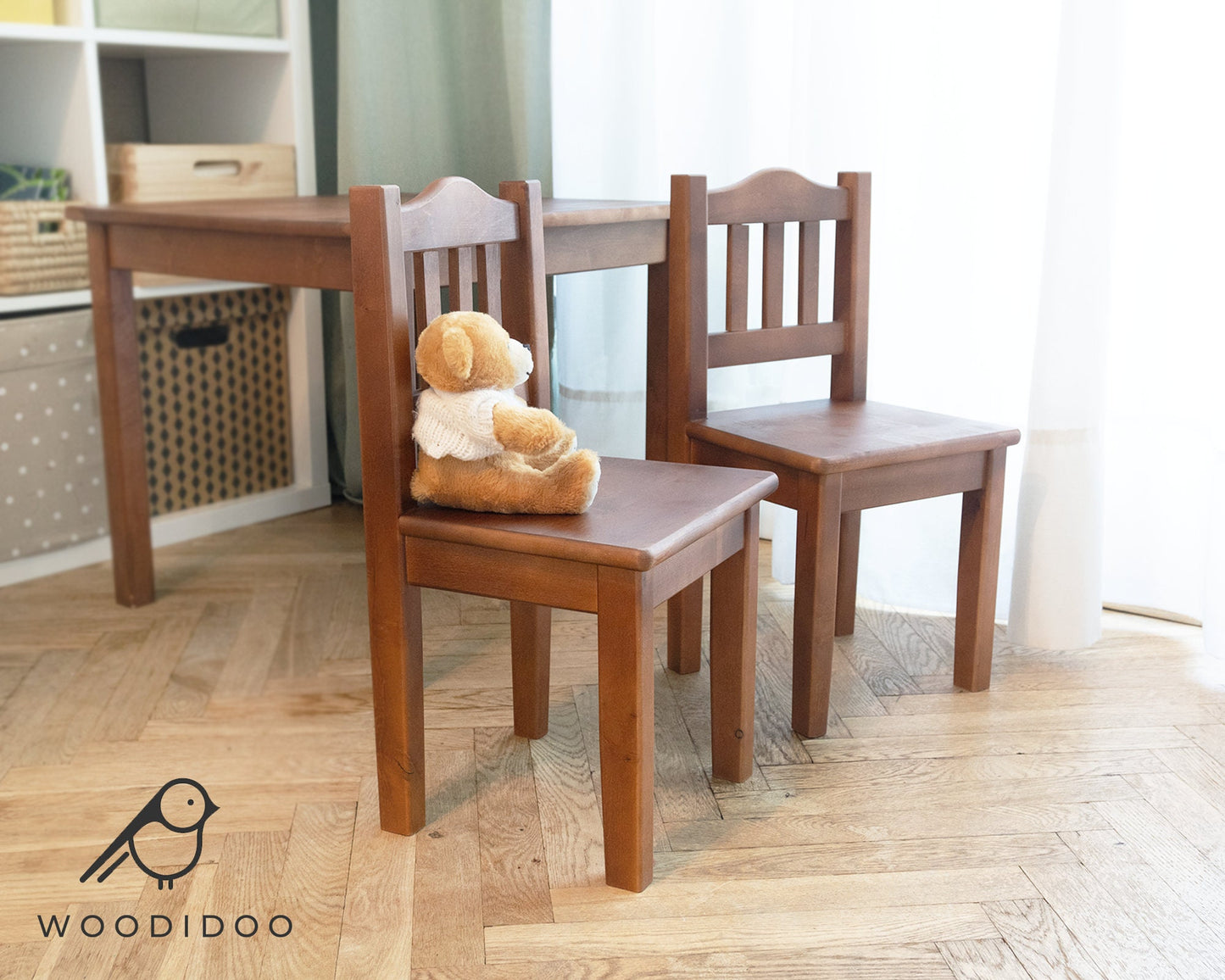 Childrens Wooden Table And Chair Set | LACQUERED WOOD