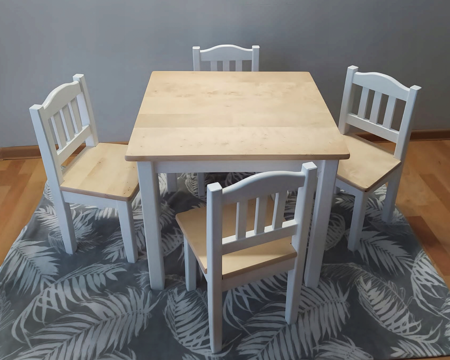 Childrens Wooden Table with 3 or 4 Chairs