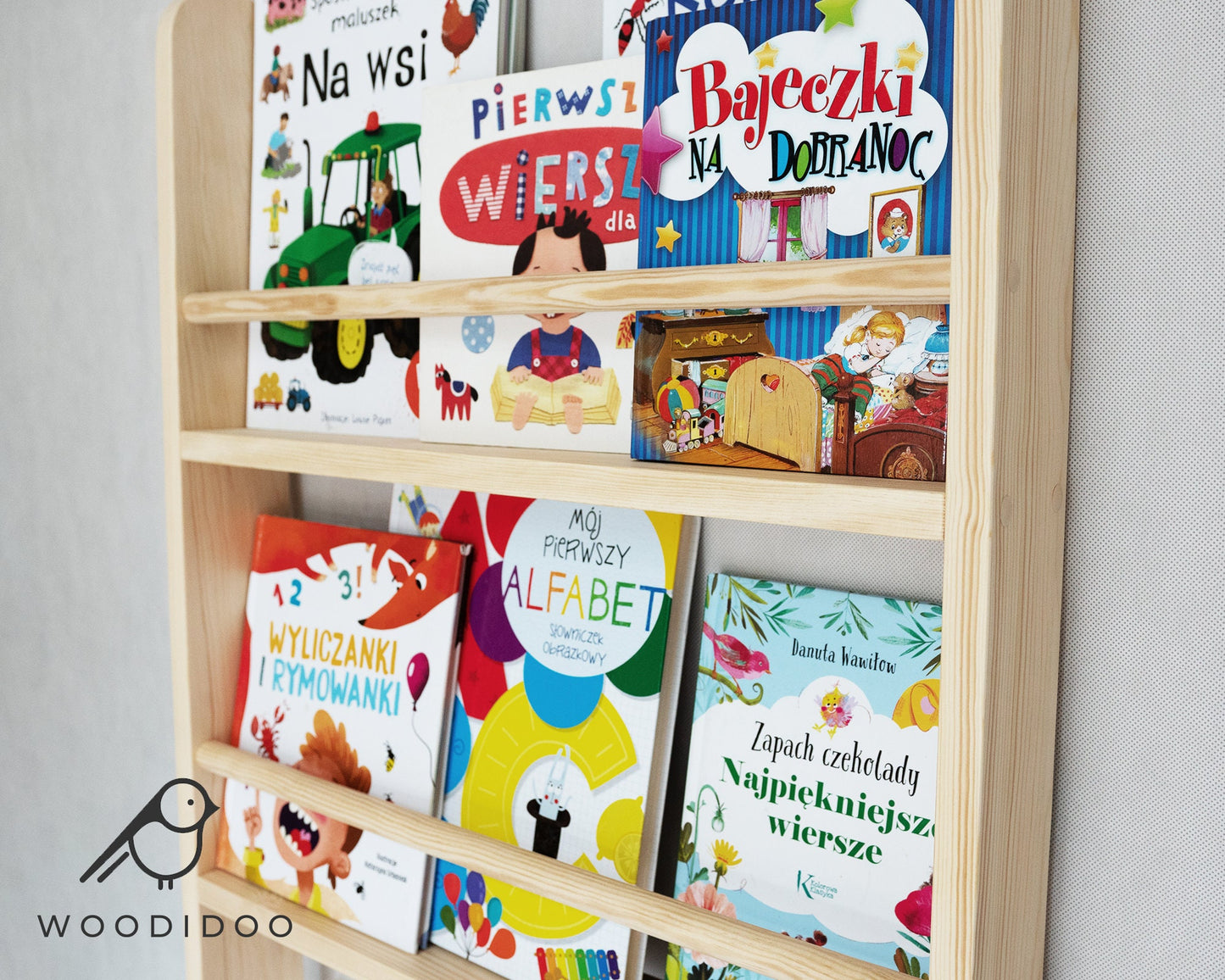 Wooden Children's Book Rack