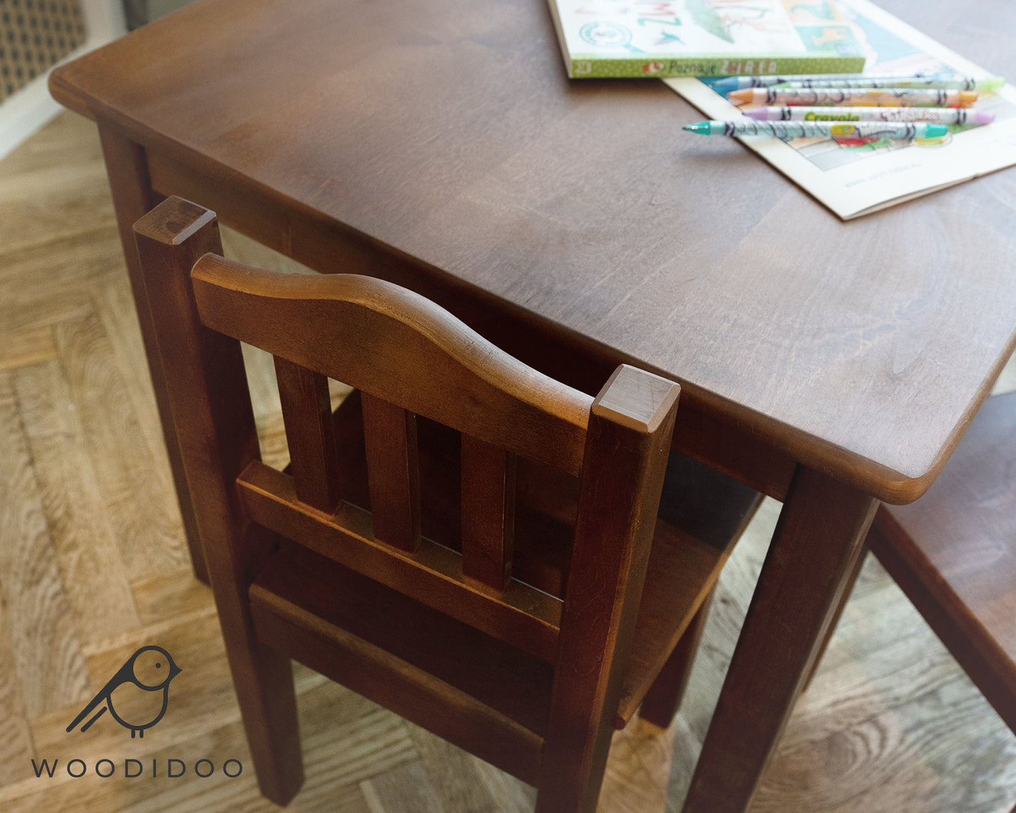 Childrens Wooden Table And Chair Set | LACQUERED WOOD