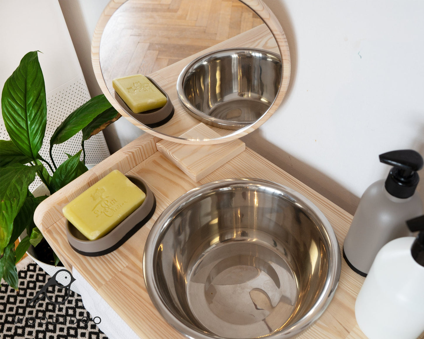 Montessori Wooden Bathroom Station