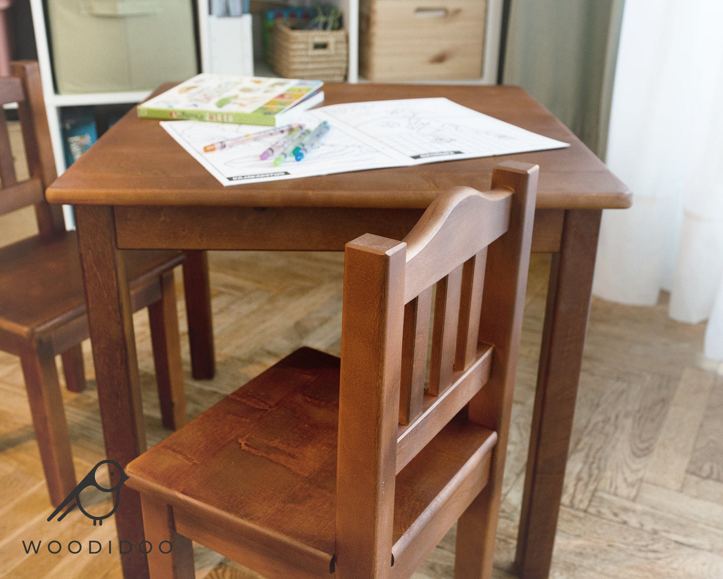 Childrens Wooden Table And Chair Set | LACQUERED WOOD