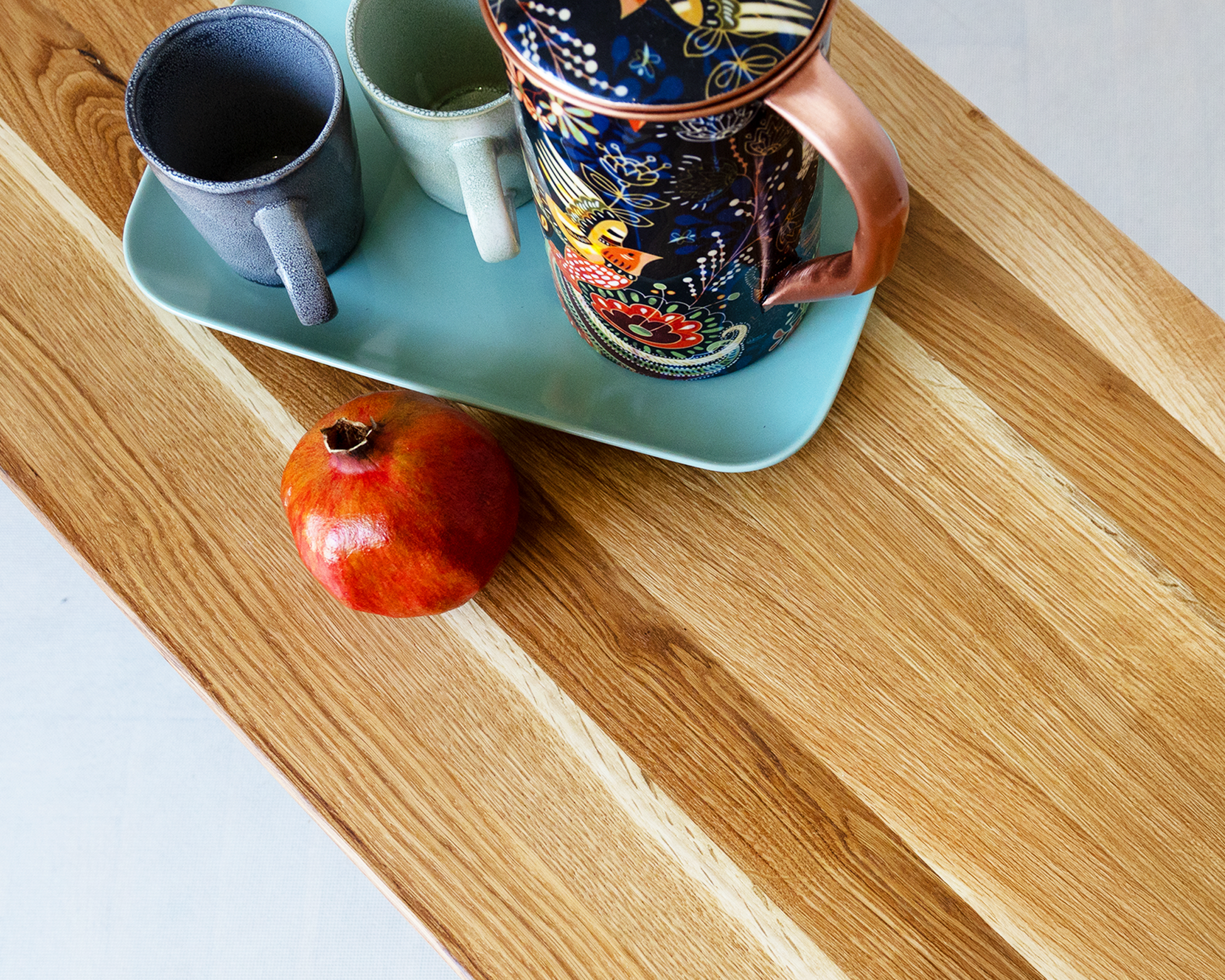 Japanese-inspired low table with natural beeswax finish
