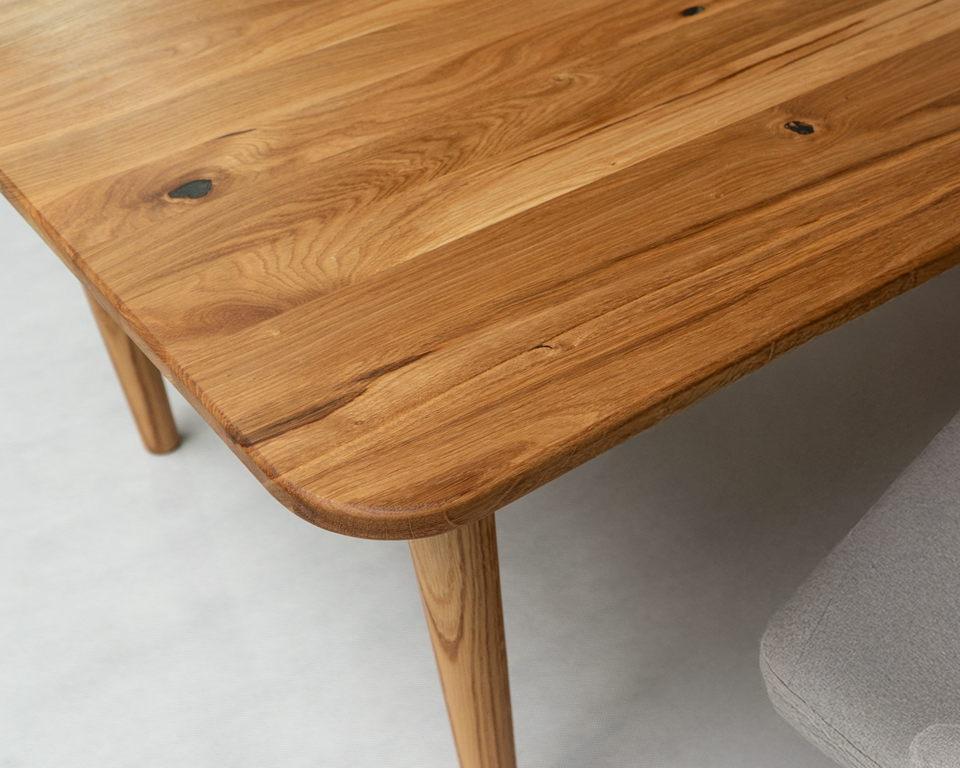 Custom Japanese-inspired low table with natural beeswax finish