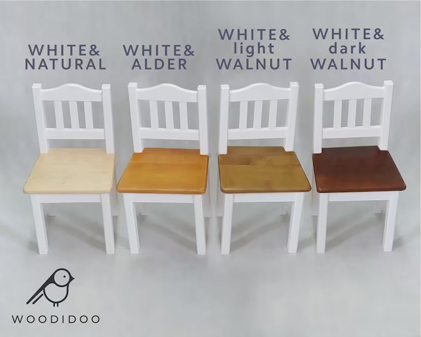 Childrens Wooden Table And Chair Set | WHITE and LACQUERED