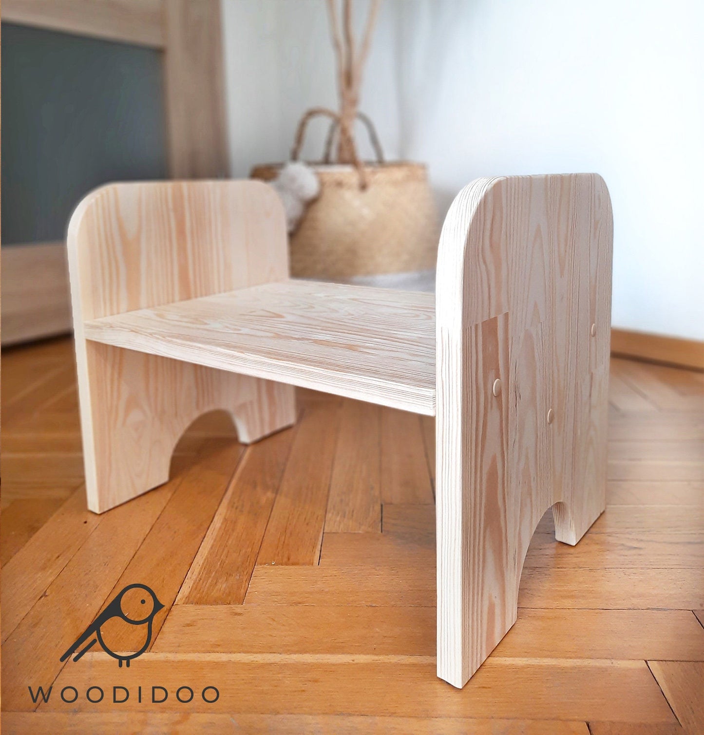 Wooden Bench for Toddlers