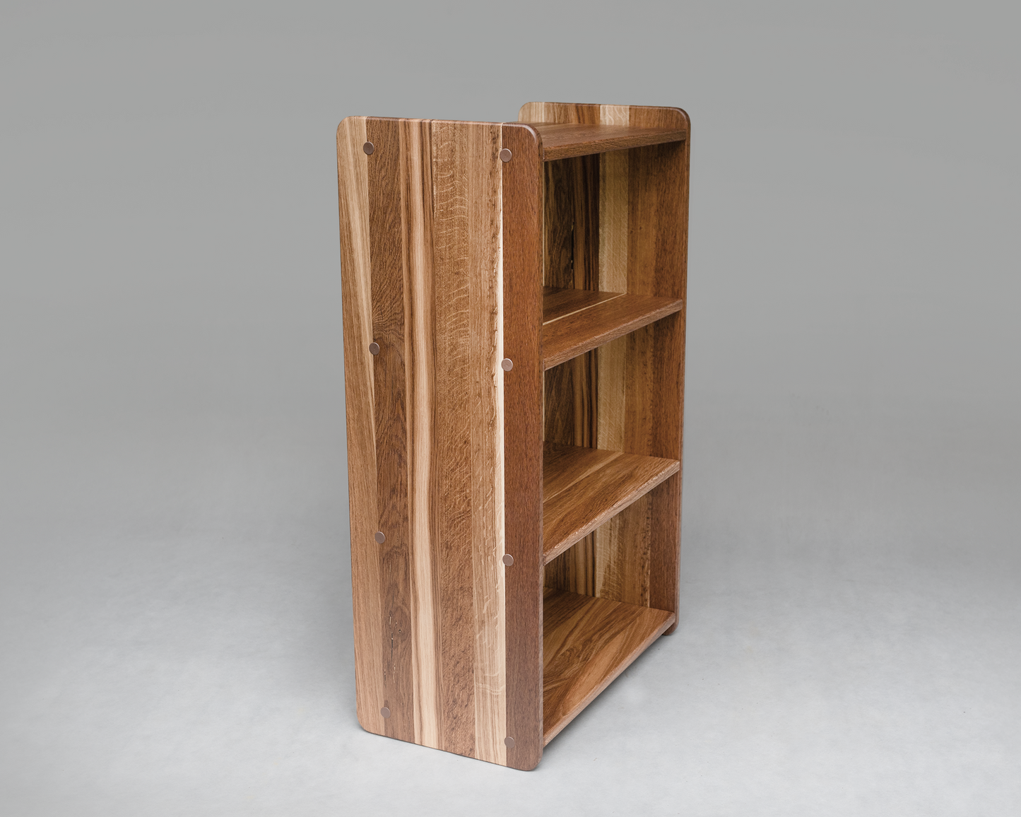 Oak Wood Standing Shelf with 4 Tiers