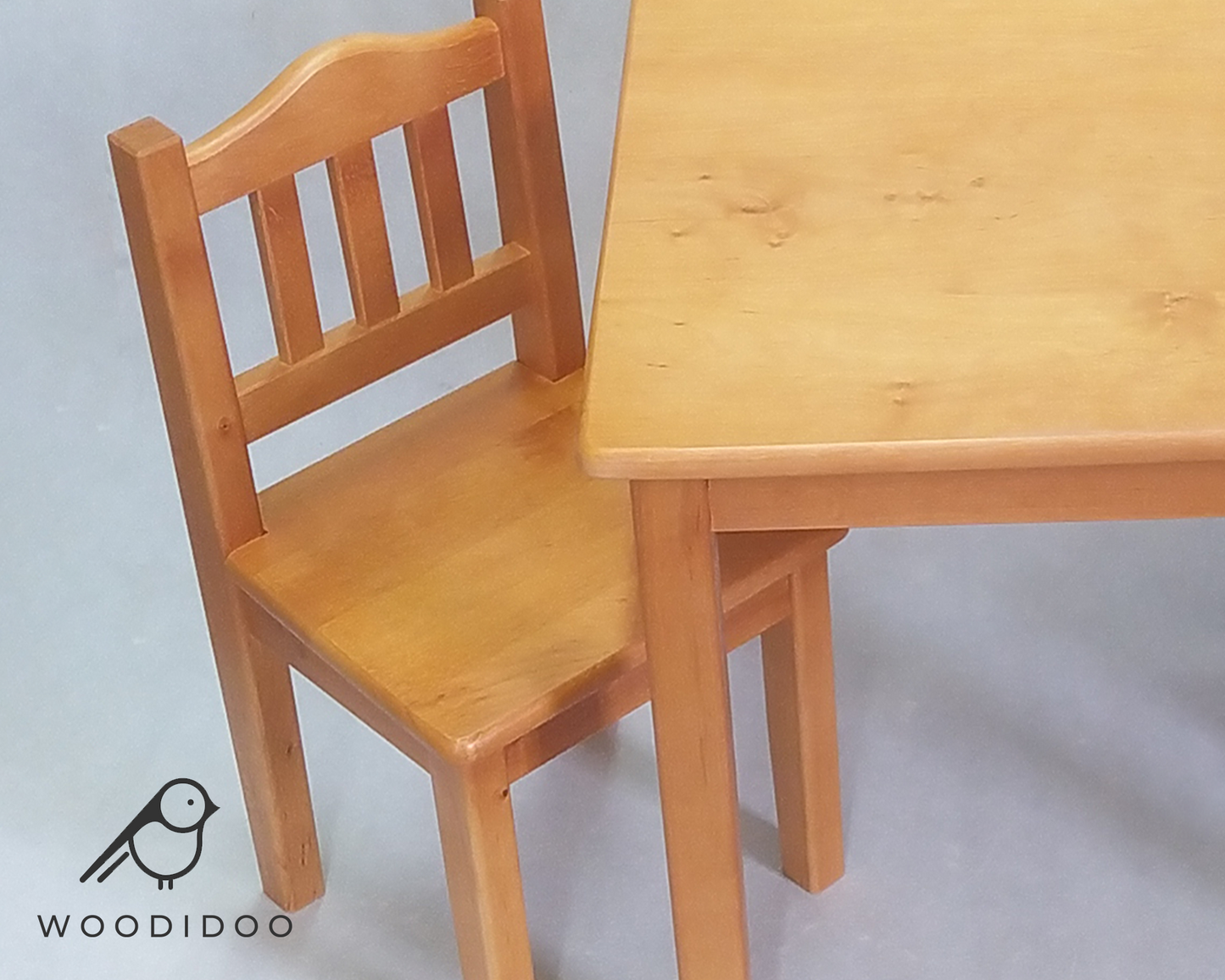 Childrens Wooden Table And Chair Set | LACQUERED WOOD