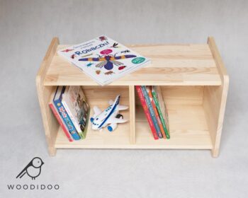 Wooden bench with shelf - Image 3