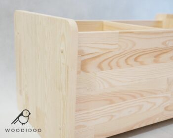 Wooden bench with shelf - Image 4
